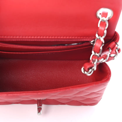 Chanel Lambskin Quilted Mini Square Flap Red 5 of 7