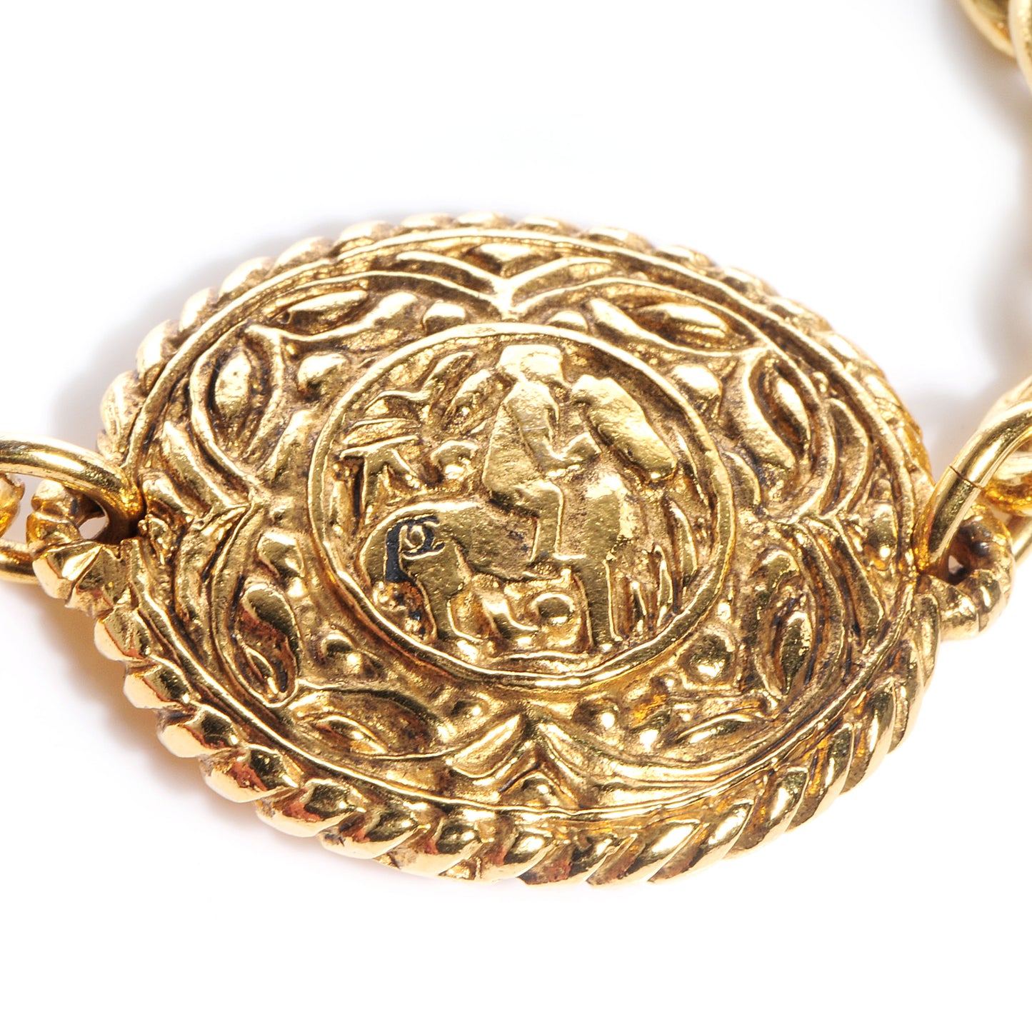 Chain Medallion Belt Gold