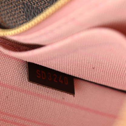 Louis Vuitton Damier Ebene Neverfull MM GM Pochette Rose Ballerine 8 of 8