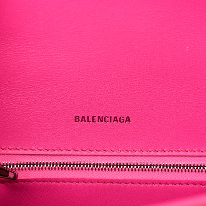 Balenciaga Shiny Box Calfskin Small Hourglass Top Handle Bag Acid Fuchsia 6 of 12