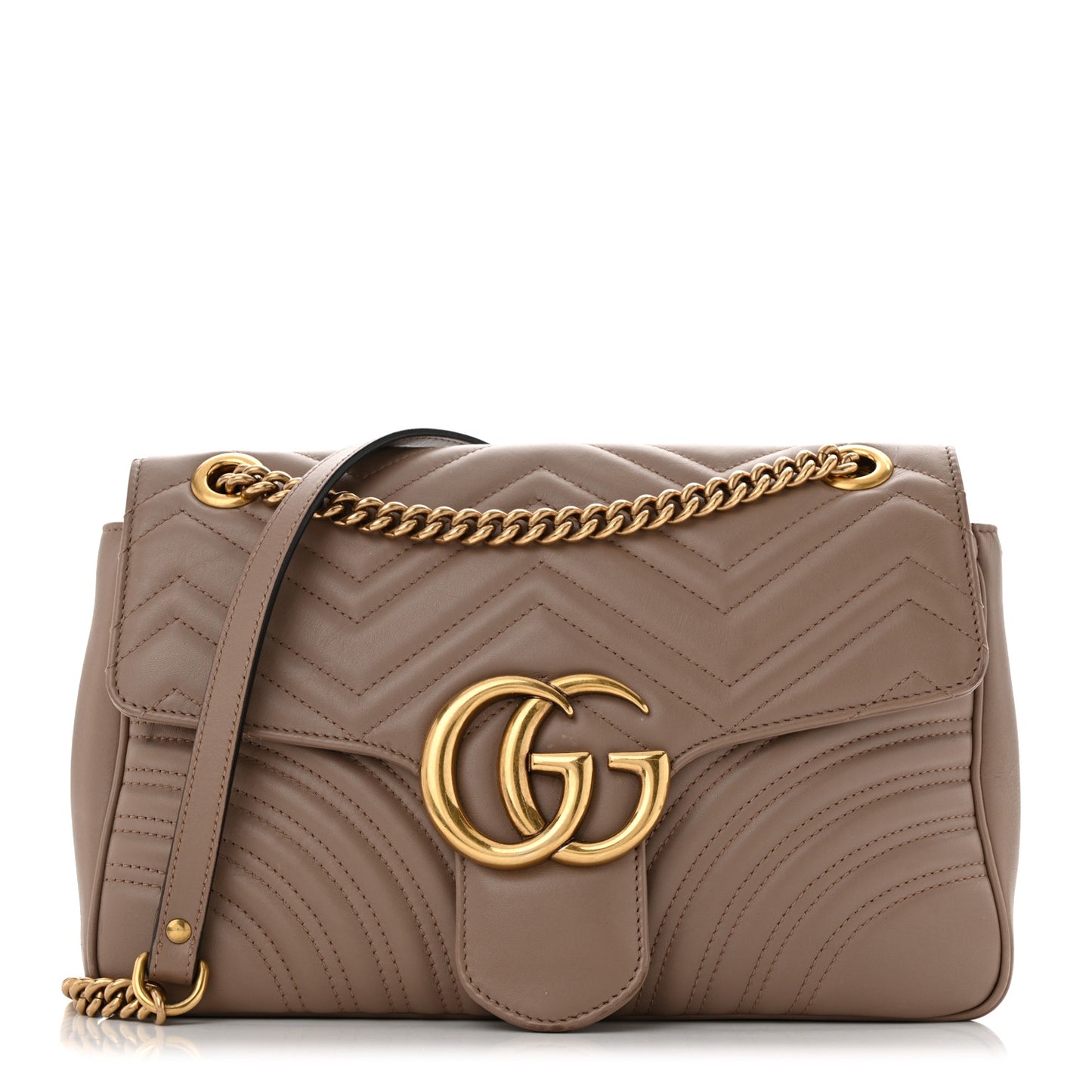 Calfskin Matelasse Medium GG Marmont Shoulder Bag Porcelain Rose