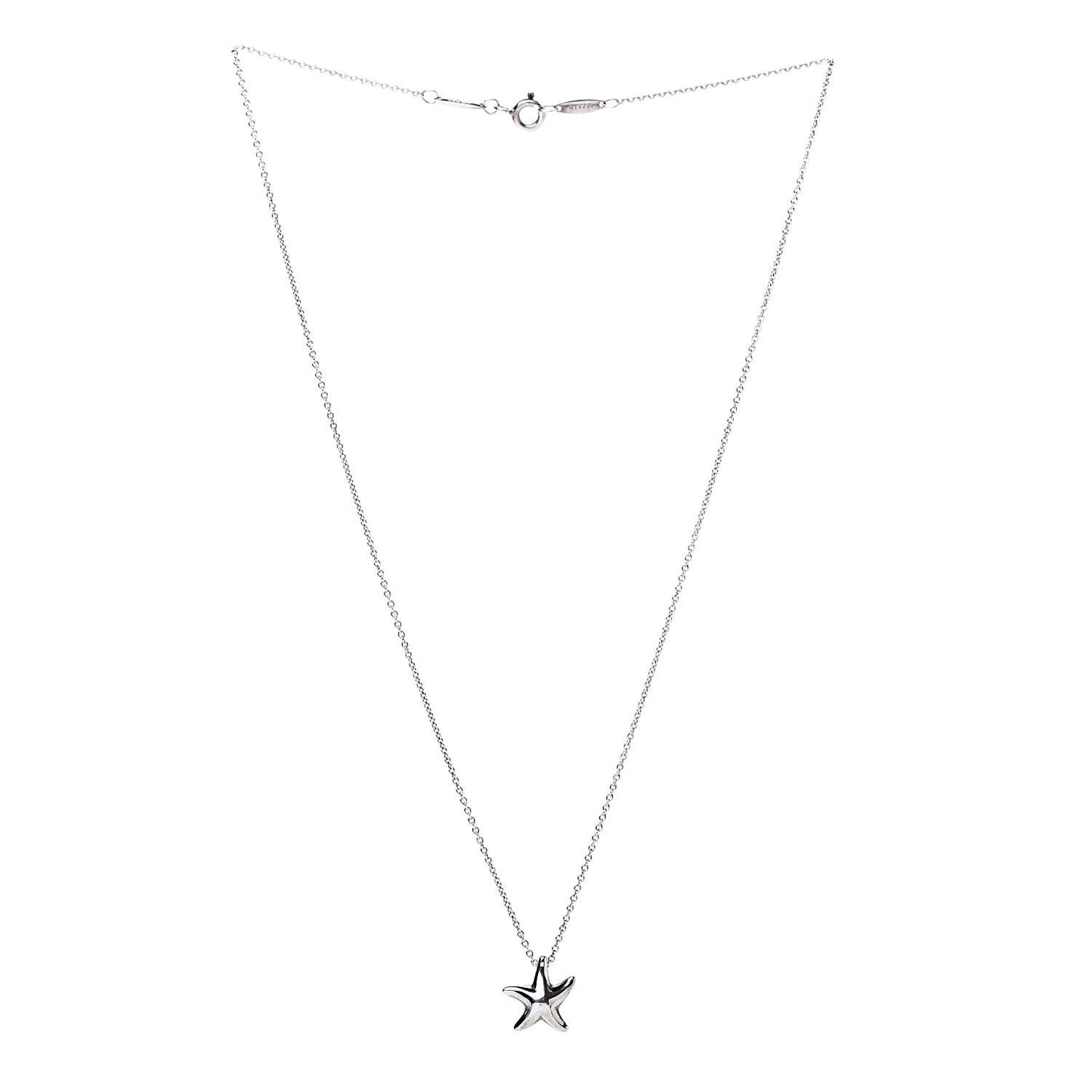 Sterling Silver 12mm Elsa Peretti Starfish Pendant Necklace