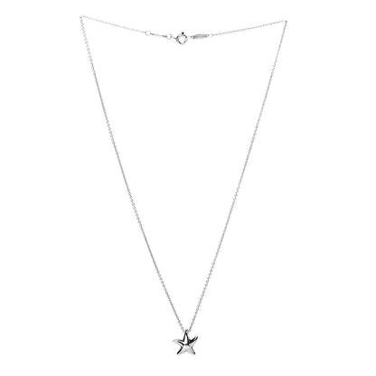 Tiffany Sterling Silver 12mm Elsa Peretti Starfish Pendant Necklace 3 of 7
