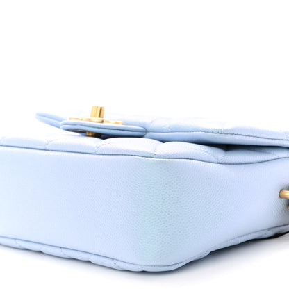 Chanel Iridescent Caviar Quilted Mini My Perfect Flap Light Blue 10 of 10