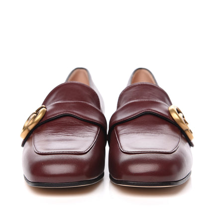 Gucci Malaga Kid Womens GG Marmont Loafers 36 Vintage Bordeaux 2 of 9