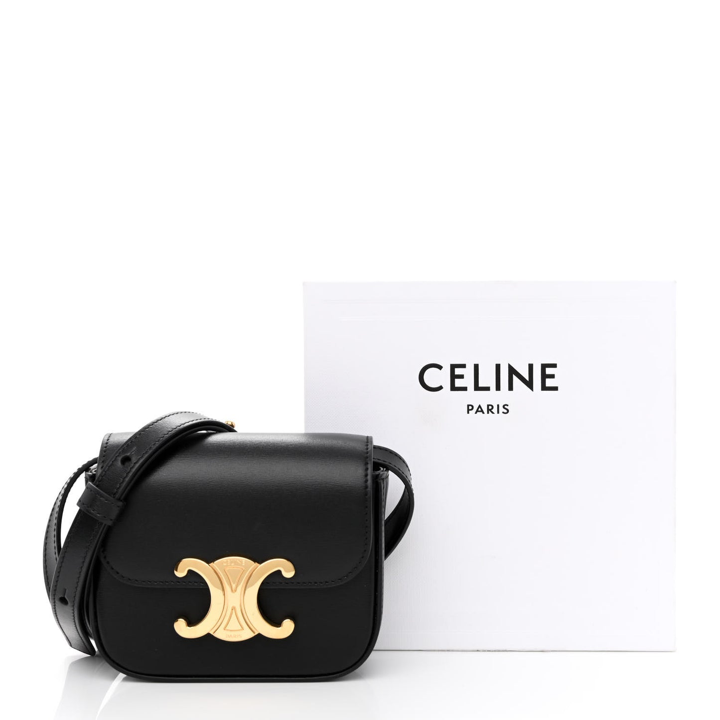 Shiny Calfskin Mini Triomphe Black