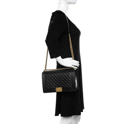 Chanel Calfskin Quilted New Medium Boy Flap Black 2 of 14