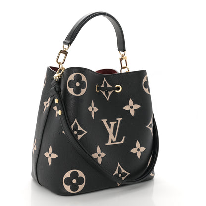 Louis Vuitton Empreinte Monogram Giant Neonoe MM Black Beige 3 of 9