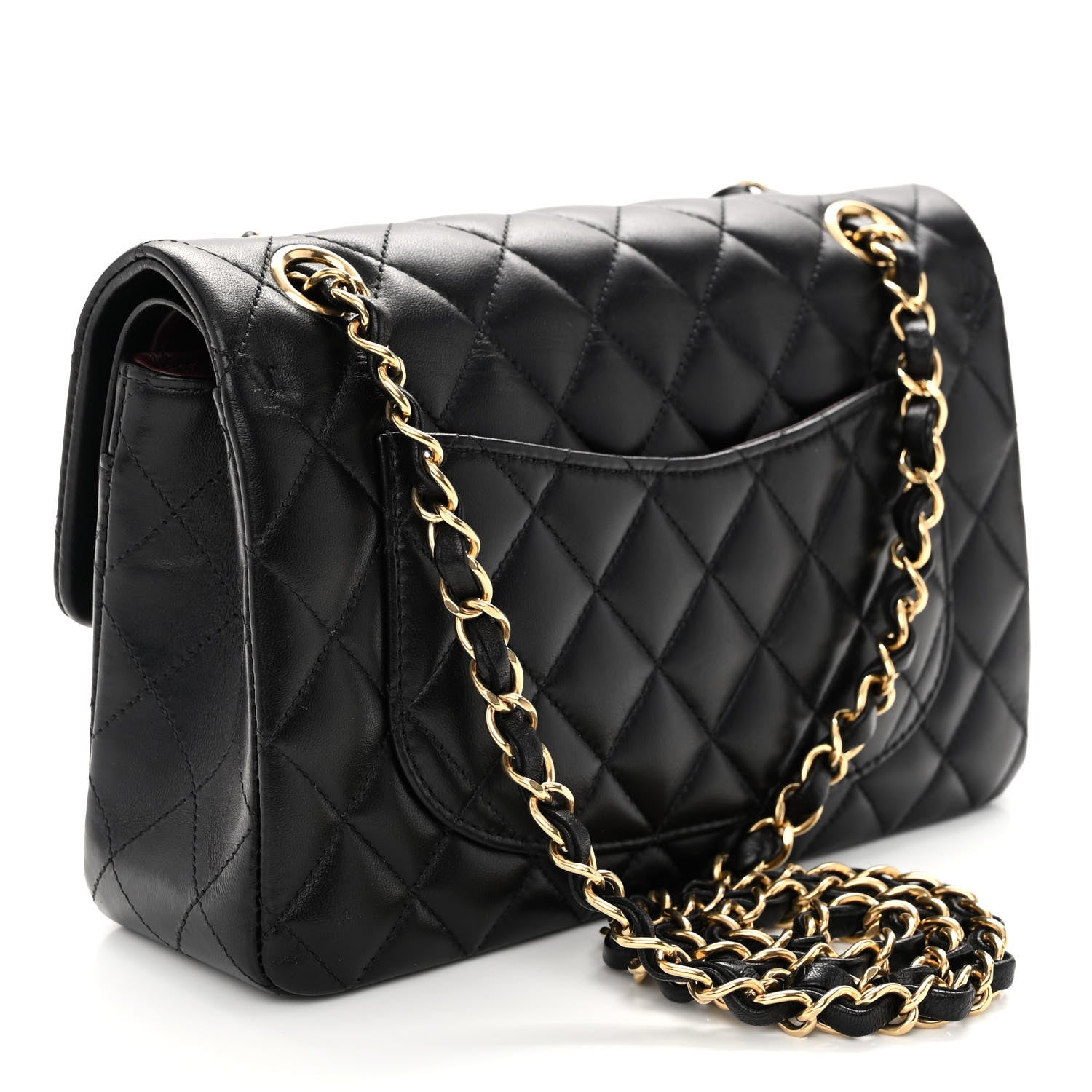 Chanel Lambskin Quilted Small Double Flap Black 3 of 10