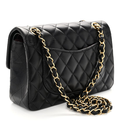 Chanel Lambskin Quilted Small Double Flap Black 3 of 10