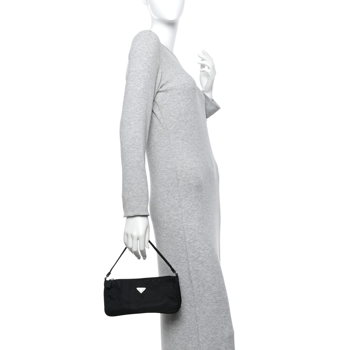 Tessuto Nylon Pochette Bag Black