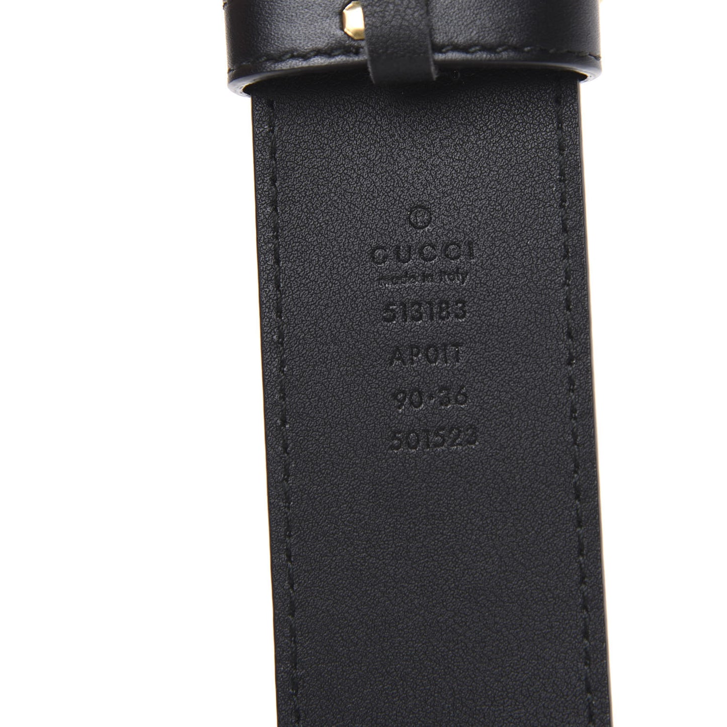 Calfskin Crystal Double G 40mm Belt 90 36 Black Multicolor