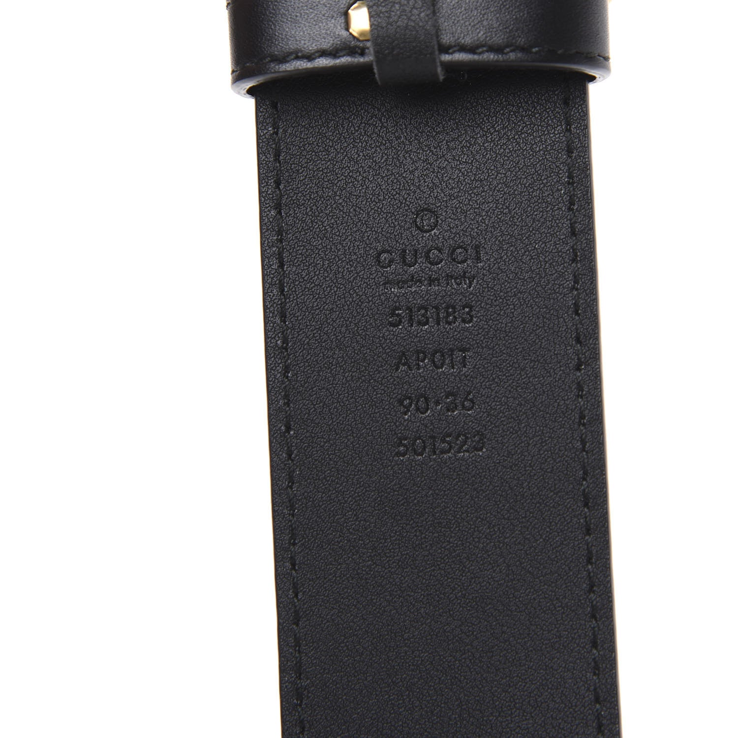 Gucci Calfskin Crystal Double G 40mm Belt 90 36 Black Multicolor 4 of 4