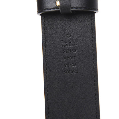 Gucci Calfskin Crystal Double G 40mm Belt 90 36 Black Multicolor 4 of 4