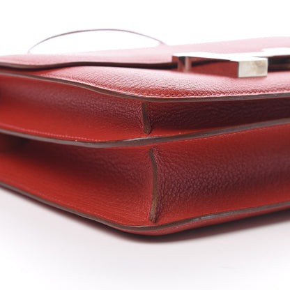 Hermes Chevre De Coromandel Constance 24 Rouge Casaque 8 of 9
