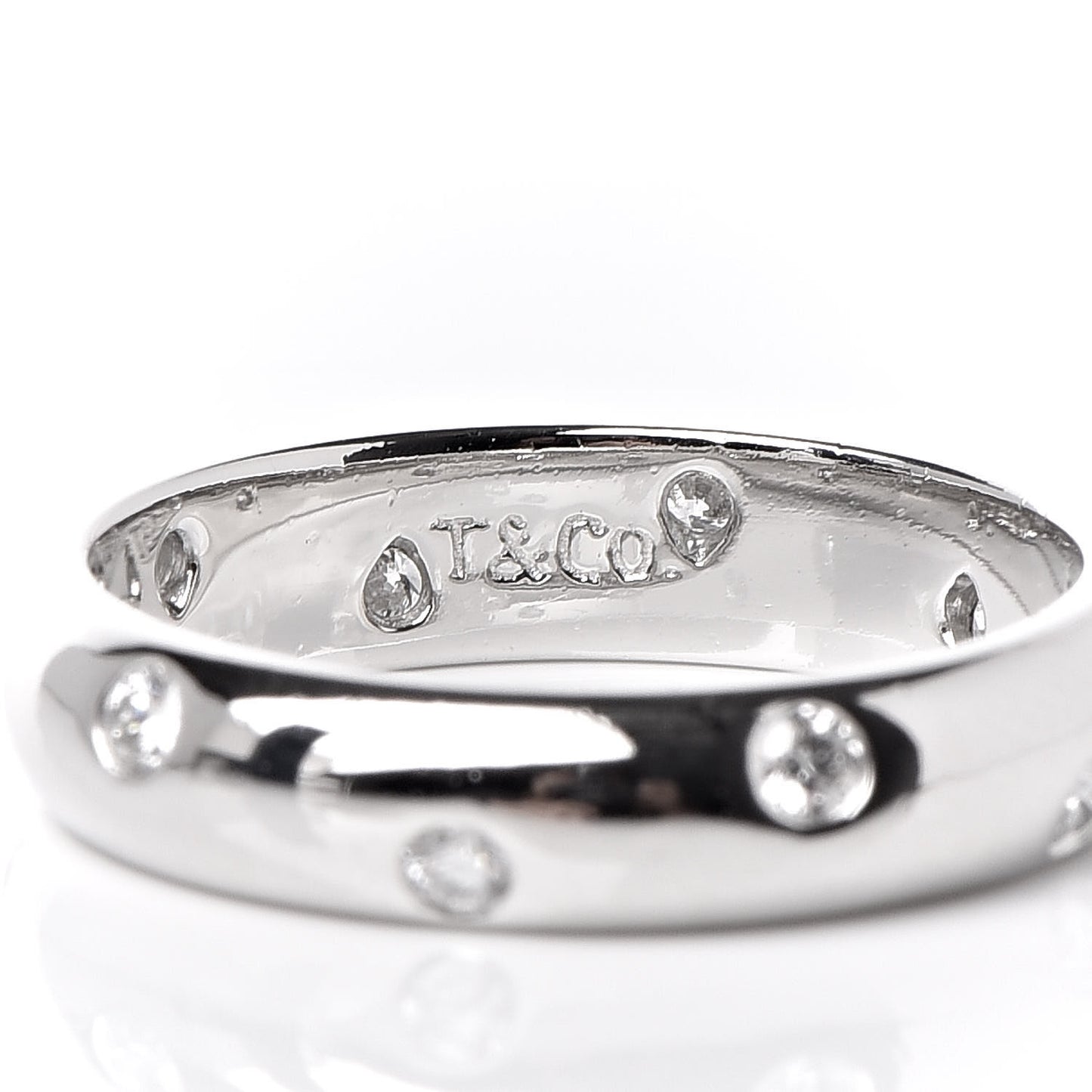 Platinum Diamond 4mm Etoile Band Ring 51 5.75