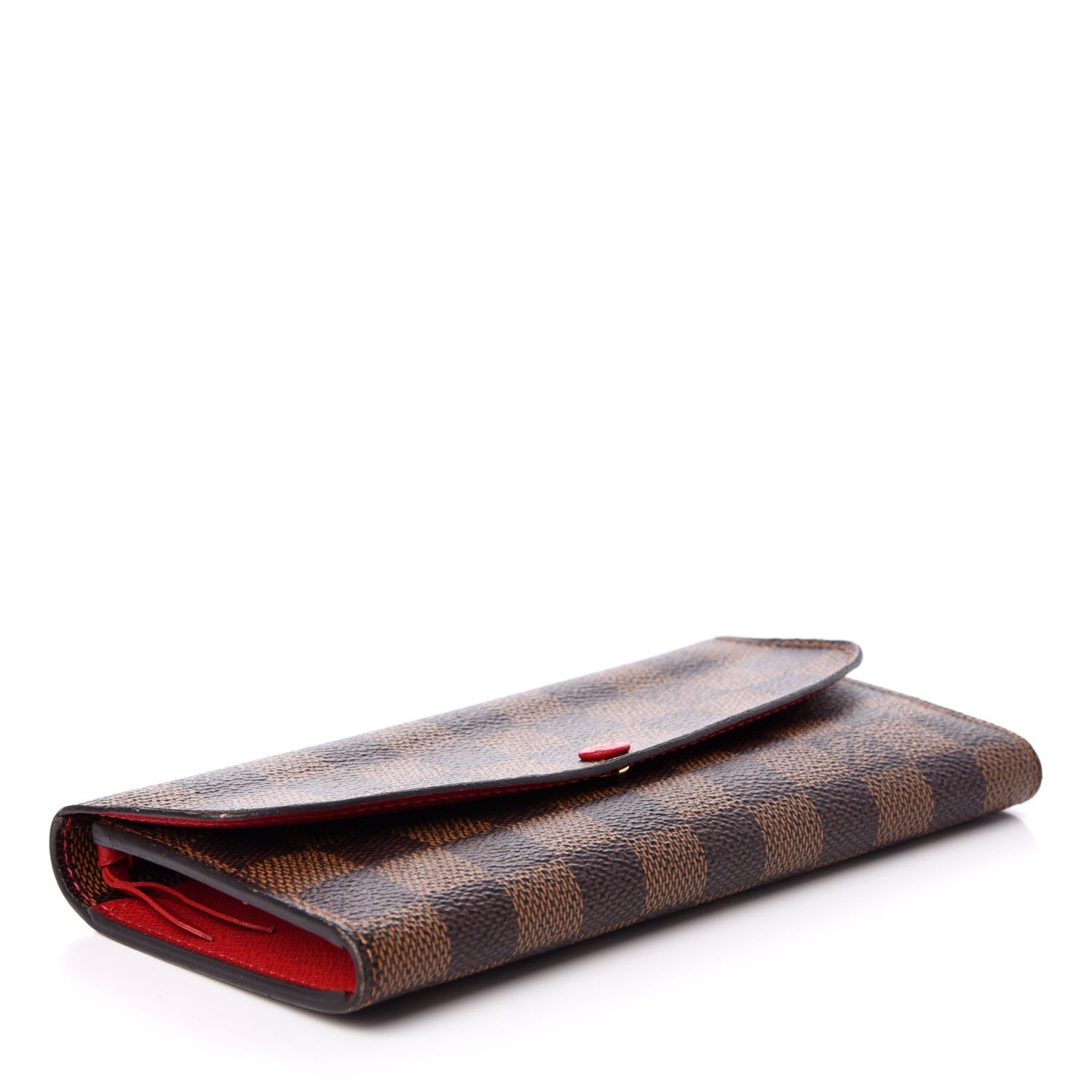 Louis Vuitton Damier Ebene Emilie Wallet Red 3 of 9