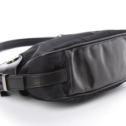 Prada Tessuto Nylon Nappa Shoulder Bag Black 8 of 9