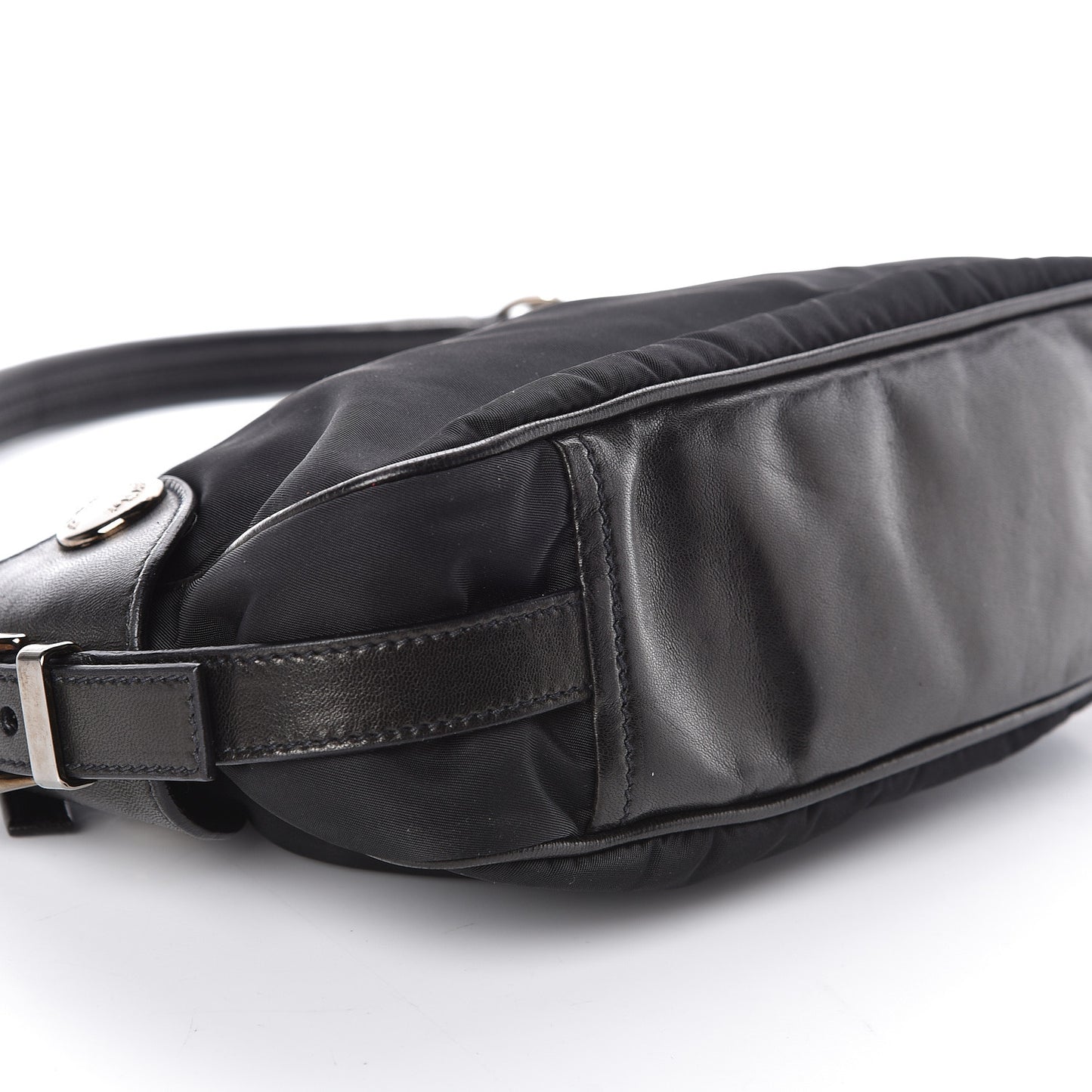 Tessuto Nylon Nappa Shoulder Bag Black