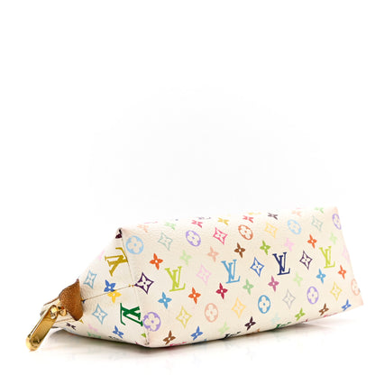 Louis Vuitton Monogram Multicolor Cosmetic Pouch White Litchi 4 of 10