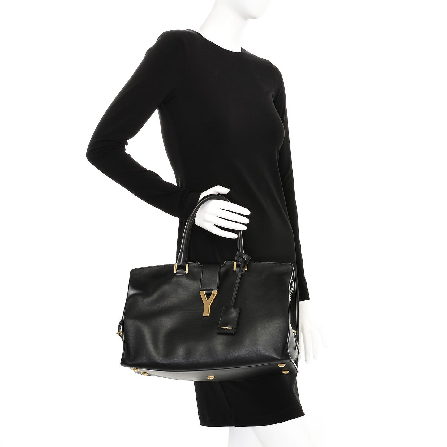 Calfskin Medium Classic Y Cabas Black