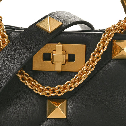 Valentino Garavani Nappa Mini Roman Stud The Handle Bag Black 7 of 9