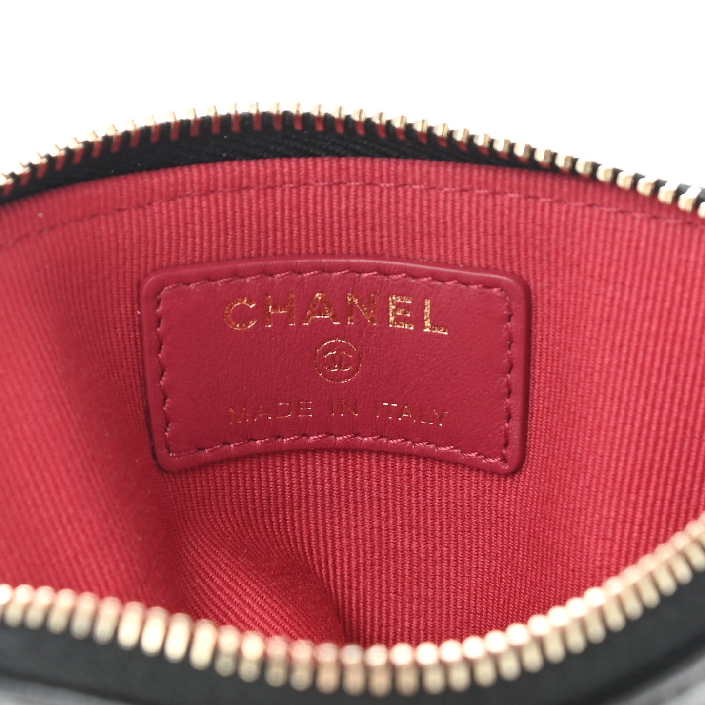 Lambskin Quilted Chanel 19 Zip Card Holder Wallet Black