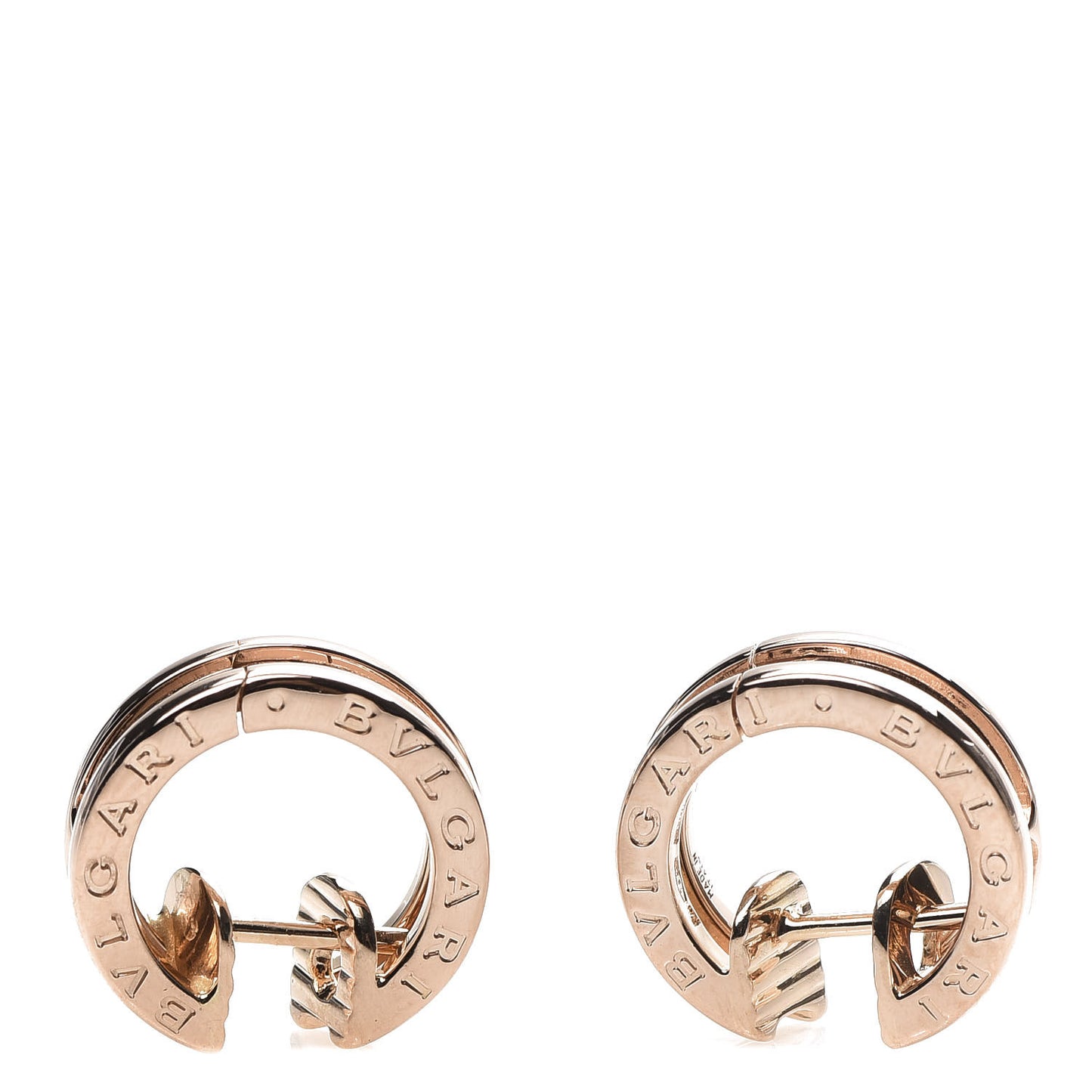 18K Rose Gold Small B.Zero1 Hoop Earrings