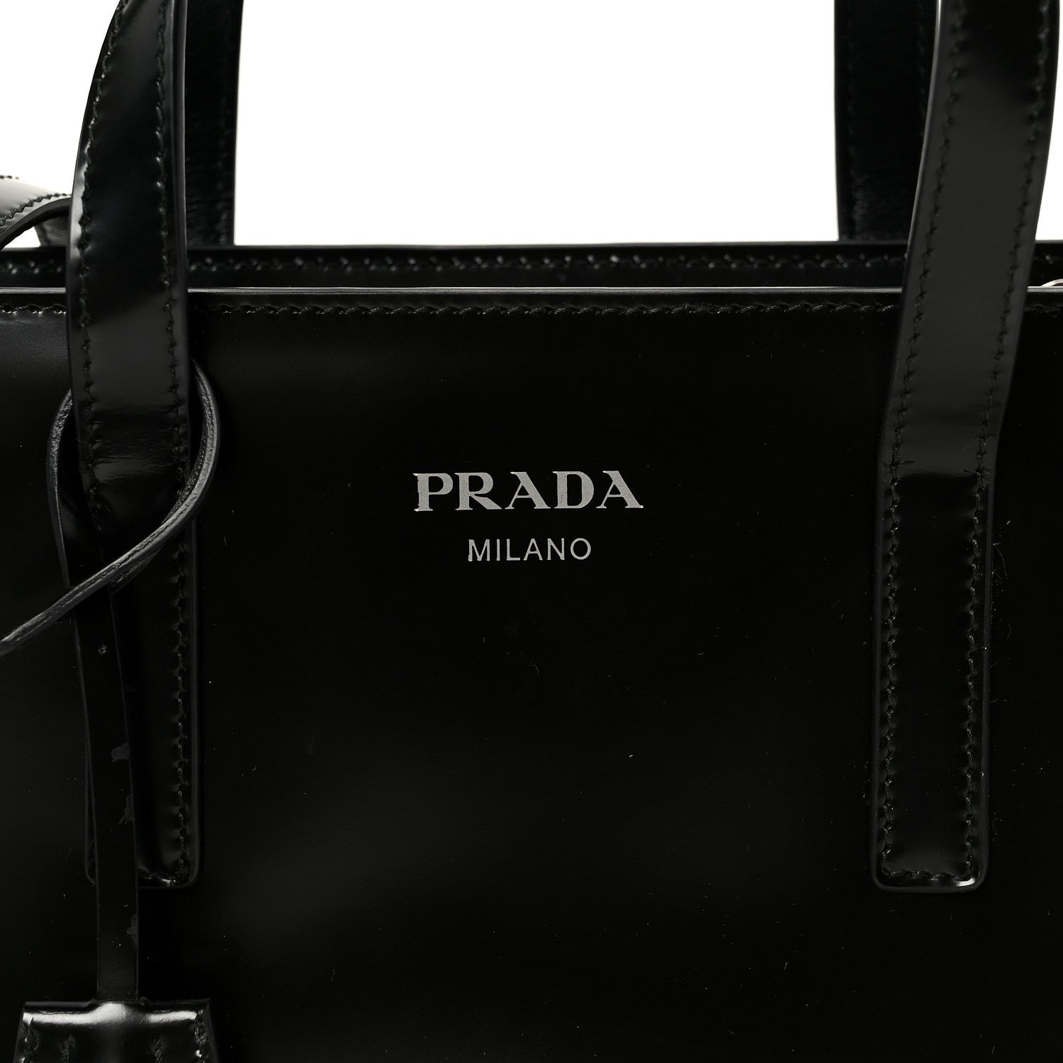 Prada Spazzolato Mini Re-Edition 1995 Double Handle Handbag Black 7 of 9
