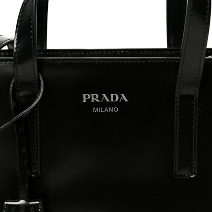 Prada Spazzolato Mini Re-Edition 1995 Double Handle Handbag Black 7 of 9