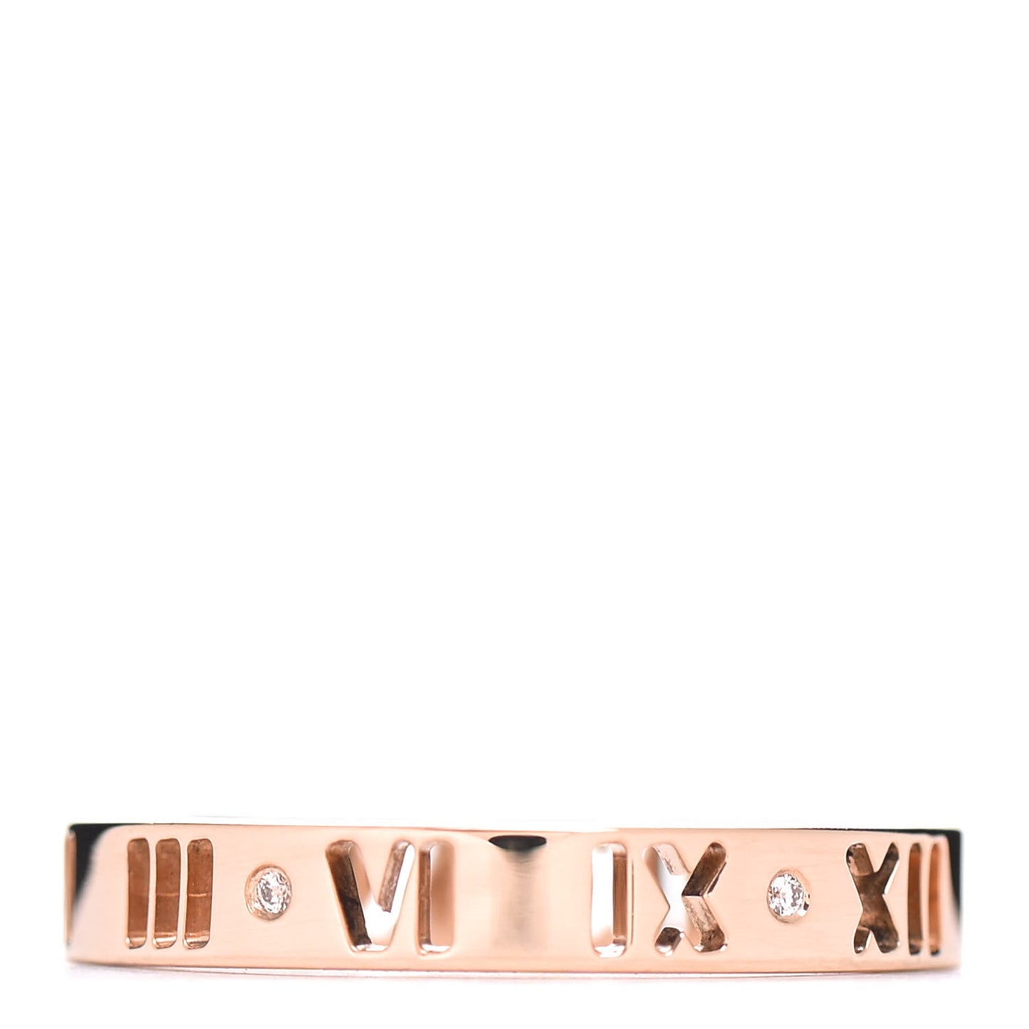18K Rose Gold Diamond Atlas Pierced Ring 60 9.25