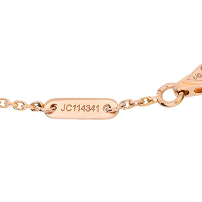 Van Cleef & Arpels 18K Rose Gold Carnelian Sweet Alhambra Bracelet 3 of 5
