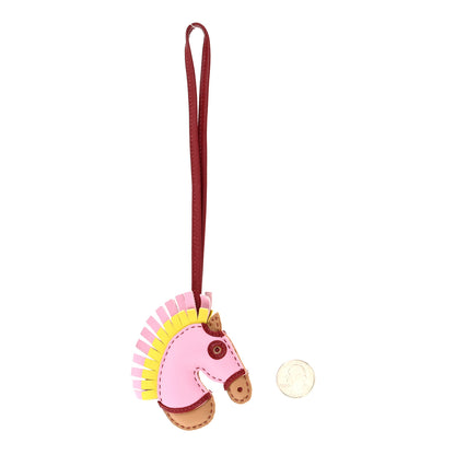 Hermes Milo Lambskin Geegee Camail Bag Charm Mauve Sylvestre Chai Lime Rouge Grenat 2 of 5