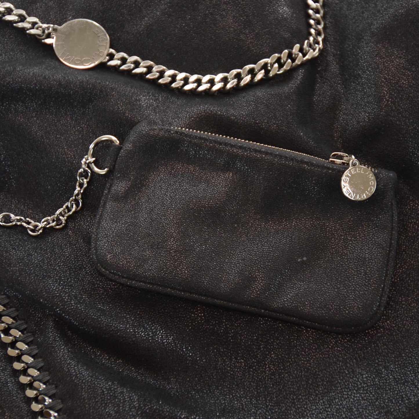 Faux Leather Falabella Tote Black