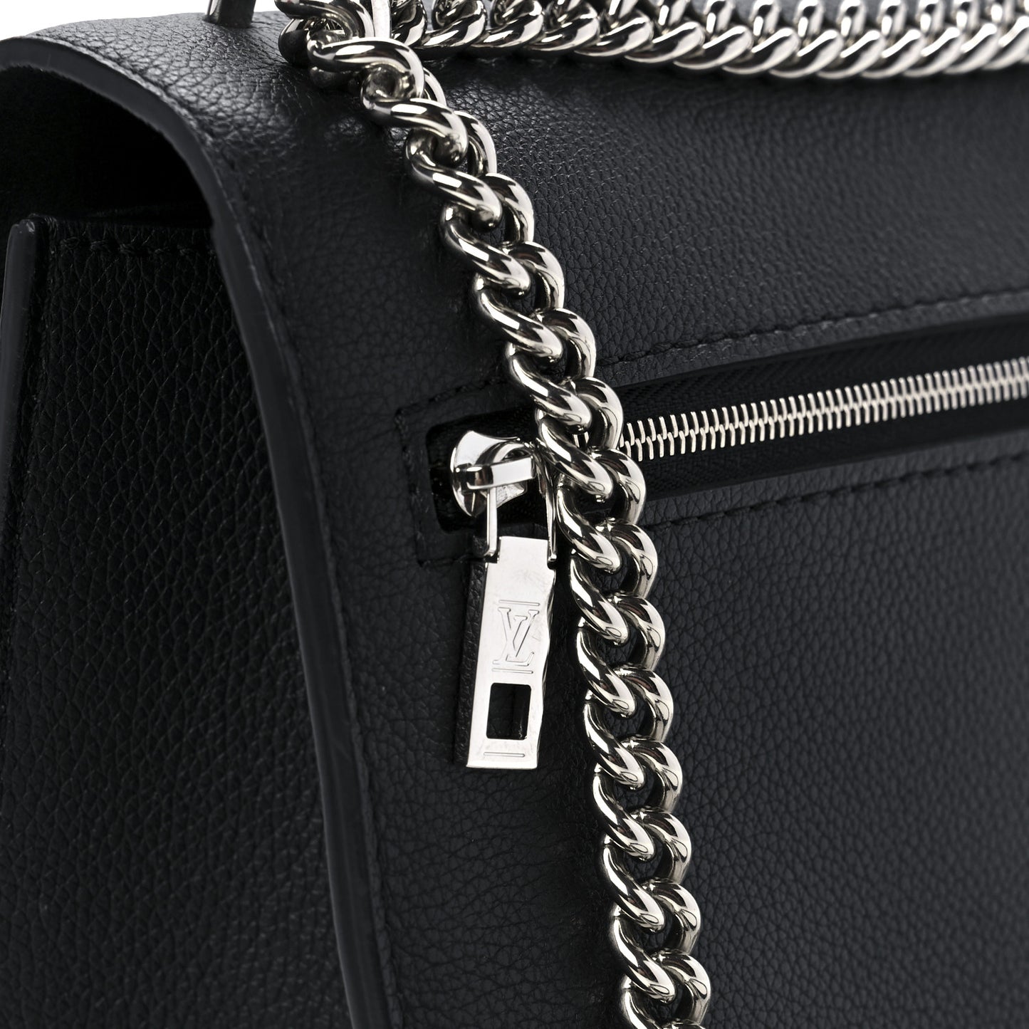 Soft Calfskin Mylockme Chain Bag BB Black