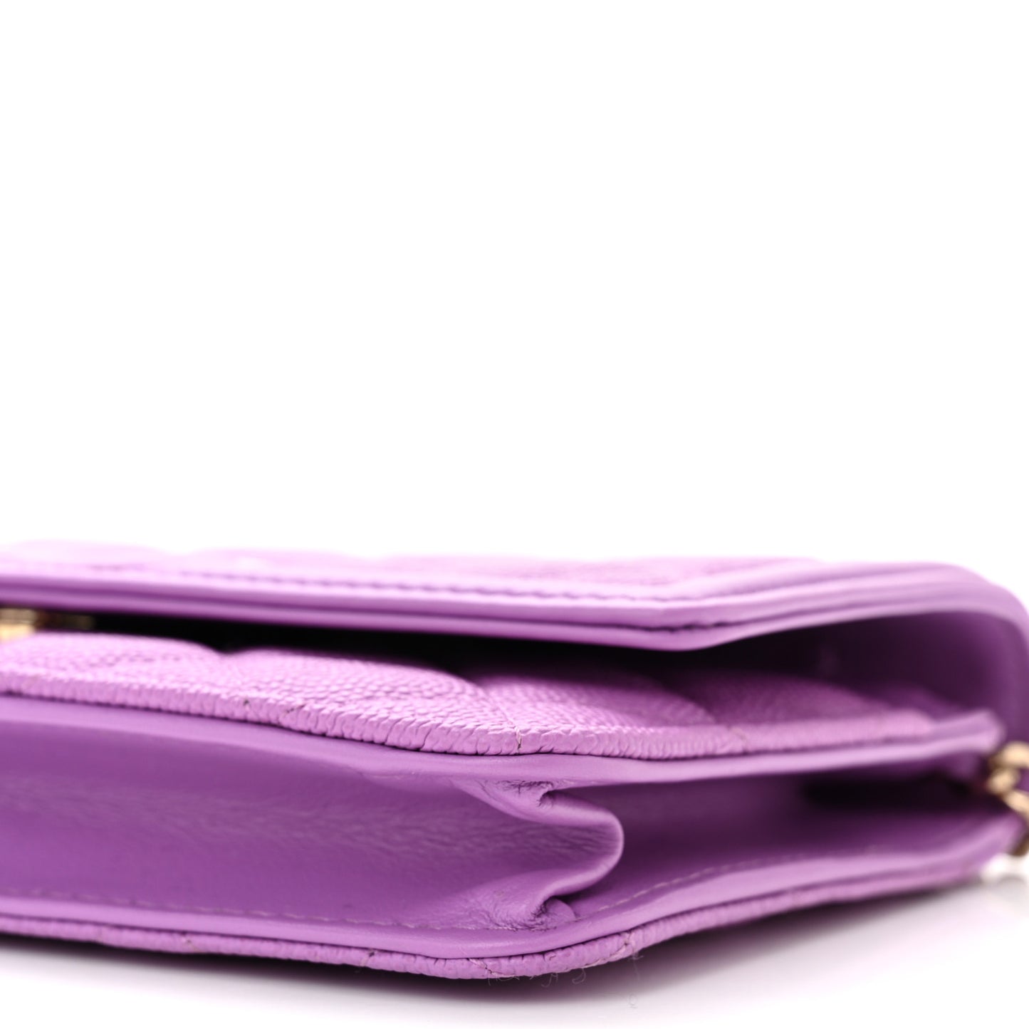 Caviar Quilted CC Filigree Wallet On Chain WOC Purple