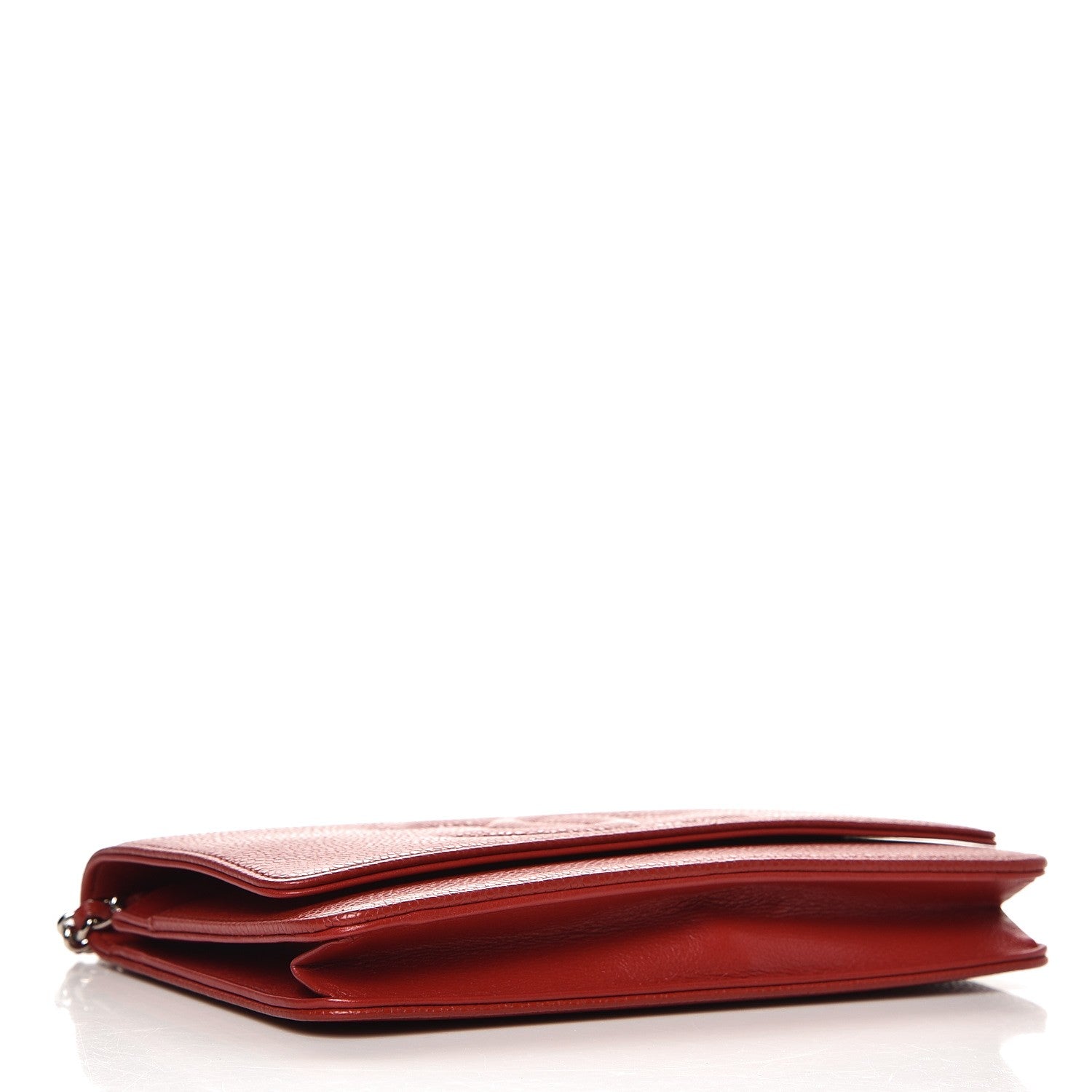 Chanel Caviar Timeless CC Wallet On Chain WOC Red 4 of 11