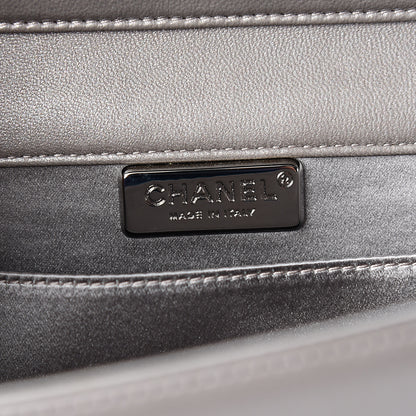 Chanel Lambskin Square Quilted CC Flap Grey 5 of 9