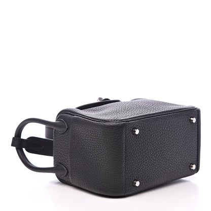 Hermes Taurillon Clemence Mini Lindy 20 Black 4 of 9
