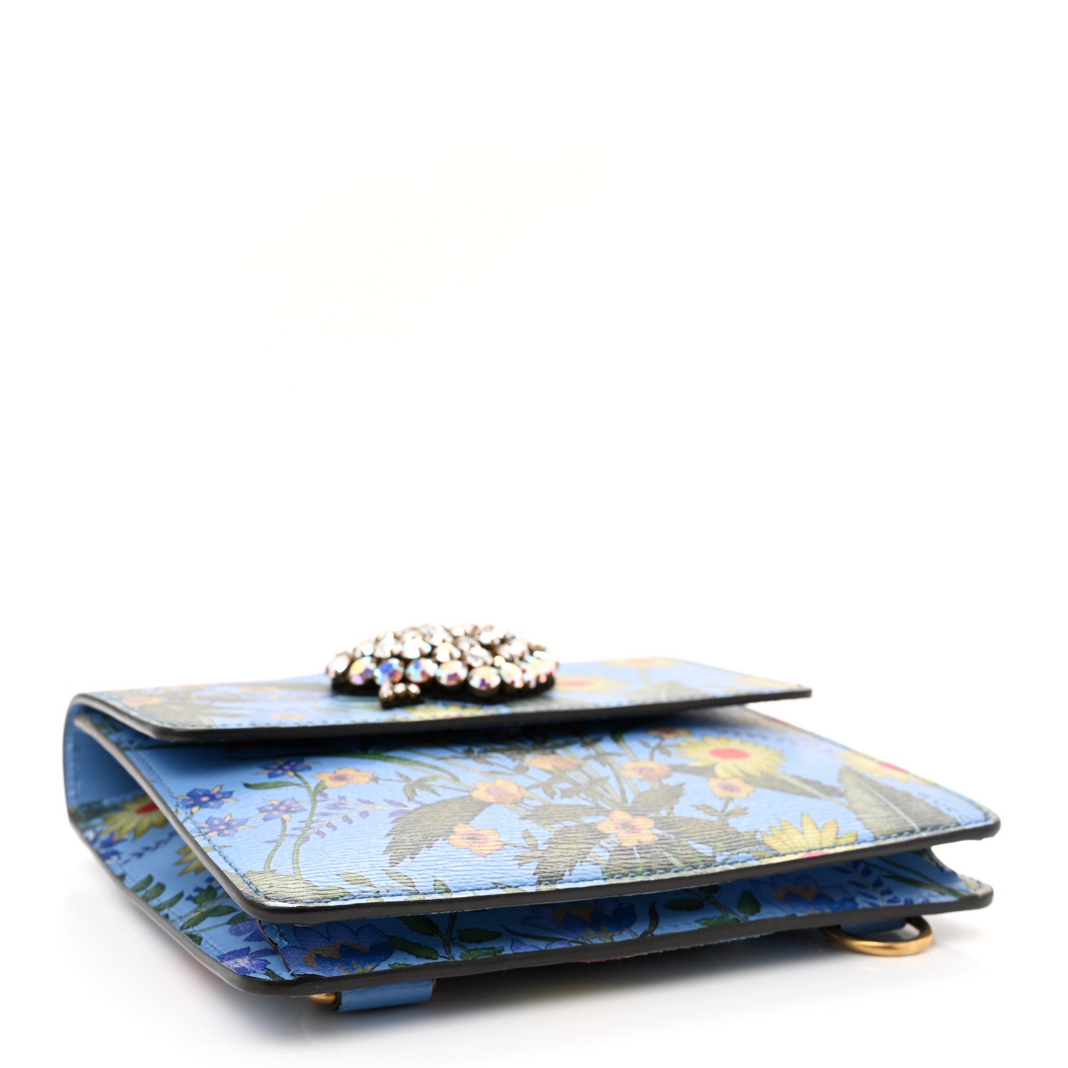Gucci Calfskin Web New Flora Crystal Heart Totem Azure 4 of 13