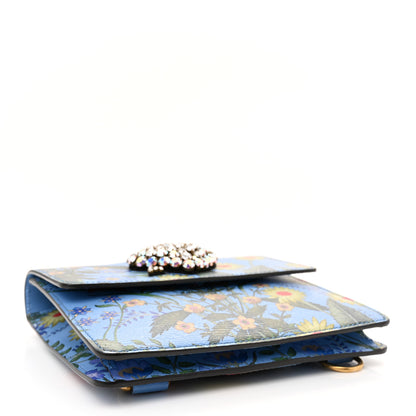 Gucci Calfskin Web New Flora Crystal Heart Totem Azure 4 of 13