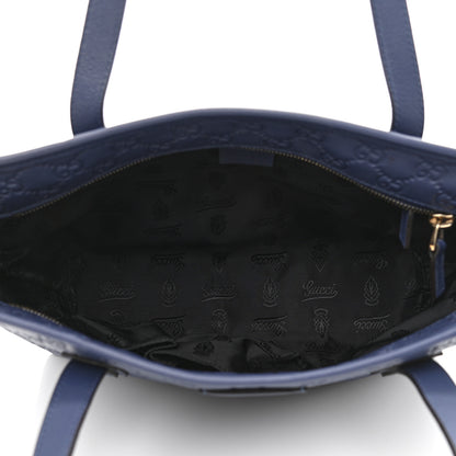 Gucci Guccissima Small Joy Tote Blue 5 of 10