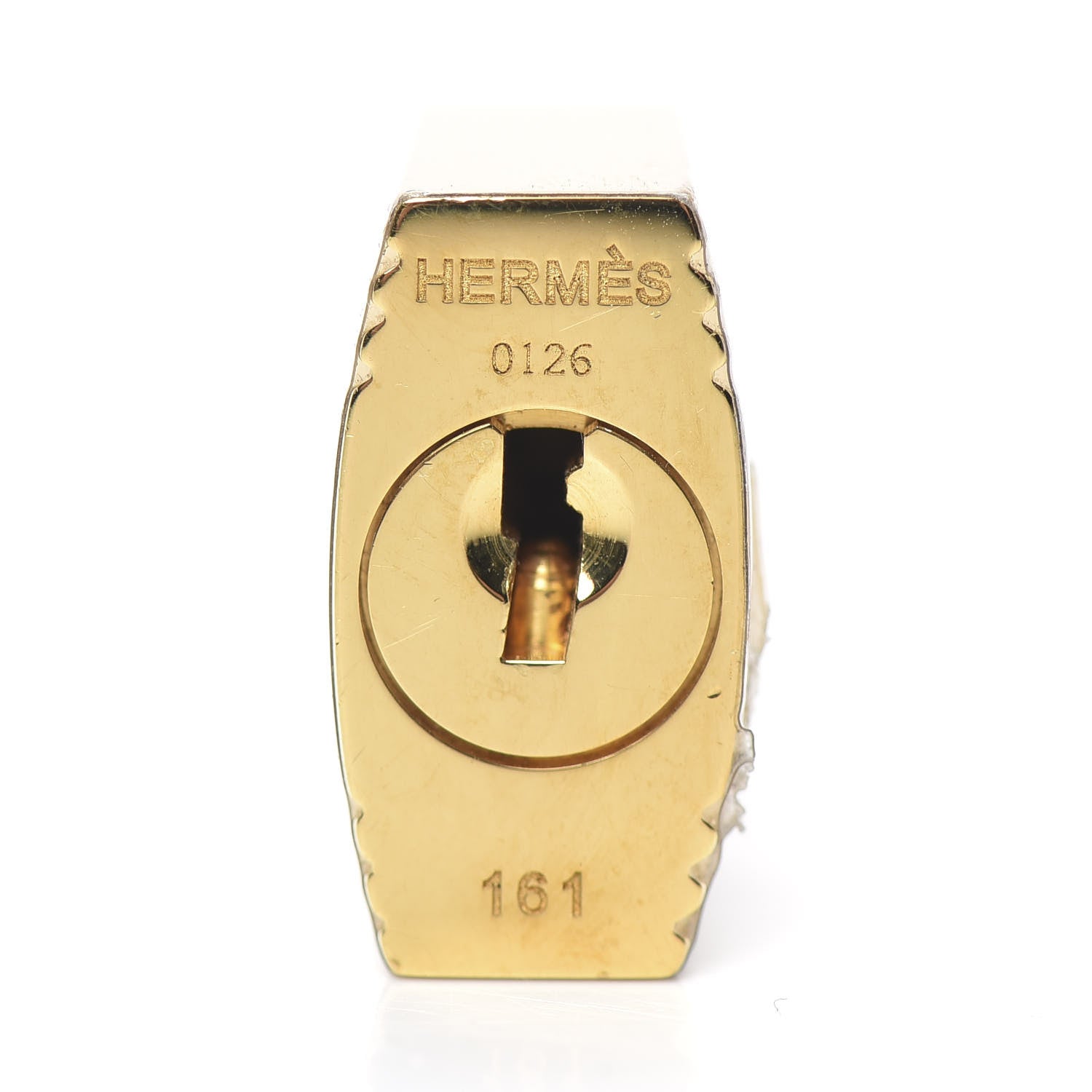 Hermes Crocodile Lock and Key Clochette Set Black 3 of 4