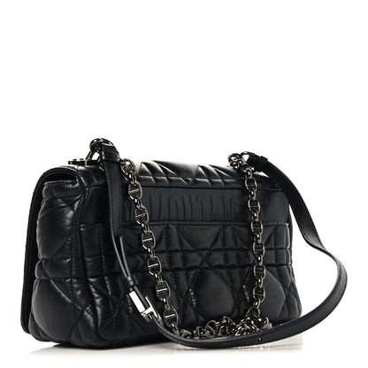 Christian Dior Calfskin Macrocannage Large Caro Bag Black 3 of 10