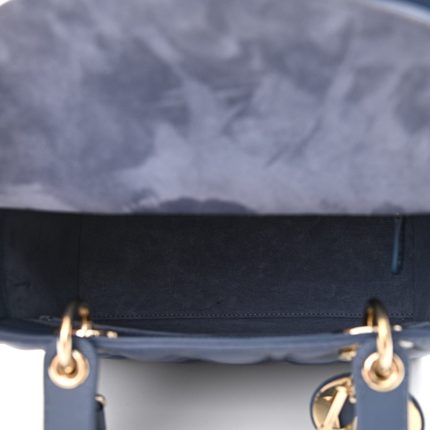 Lambskin Cannage Medium Lady Dior Blue