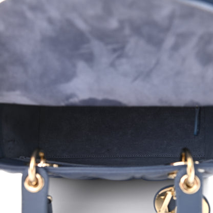 Christian Dior Lambskin Cannage Medium Lady Dior Blue 5 of 10