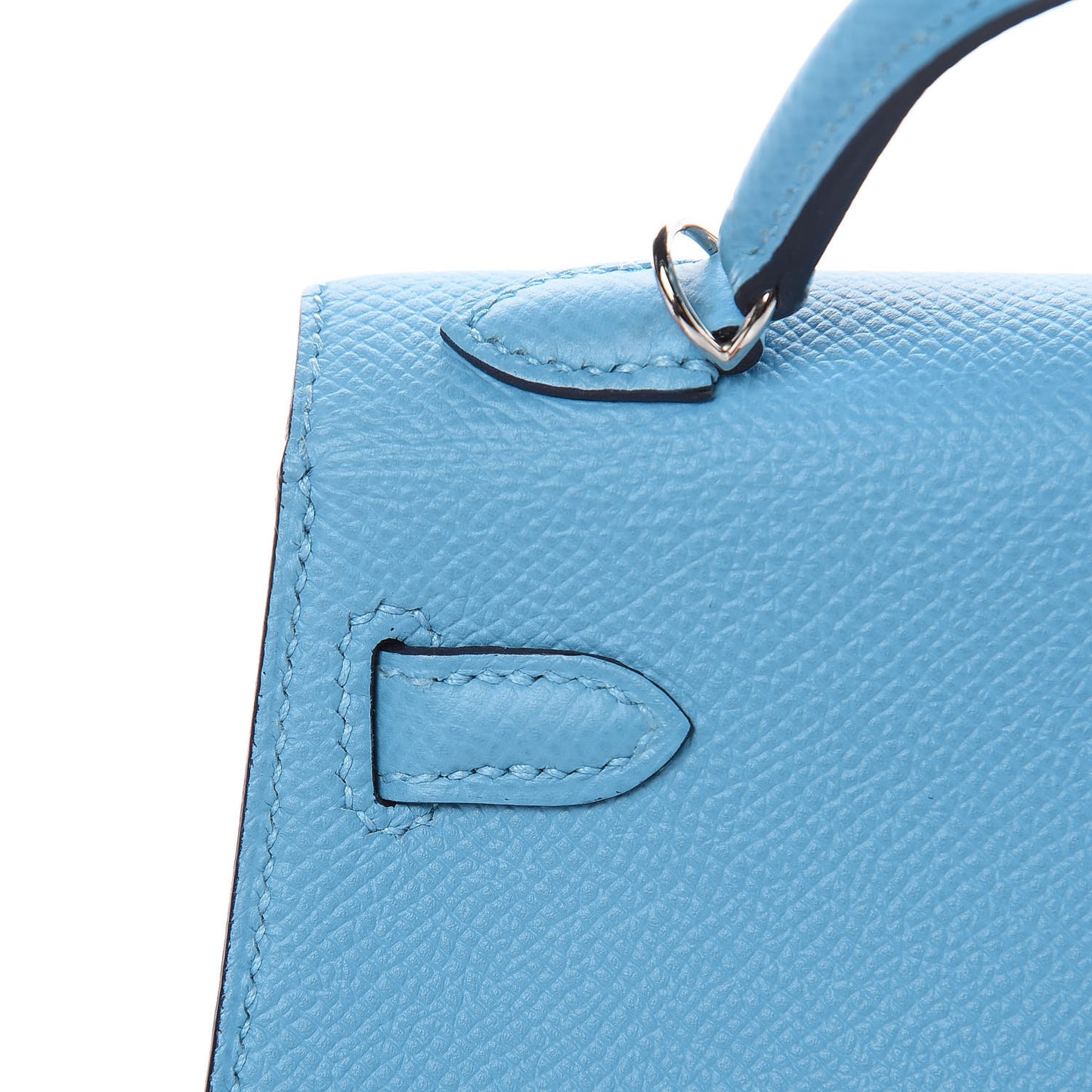 Epsom Mini Kelly Sellier 20 Bleu Du Nord