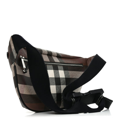 Burberry E-canvas Check Bum Bag Dark Birch Brown 3 of 9