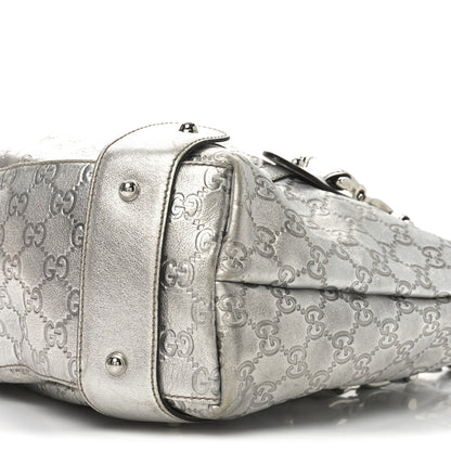Gucci Metallic Guccissima Medium Pelham Shoulder Bag Silver 10 of 10