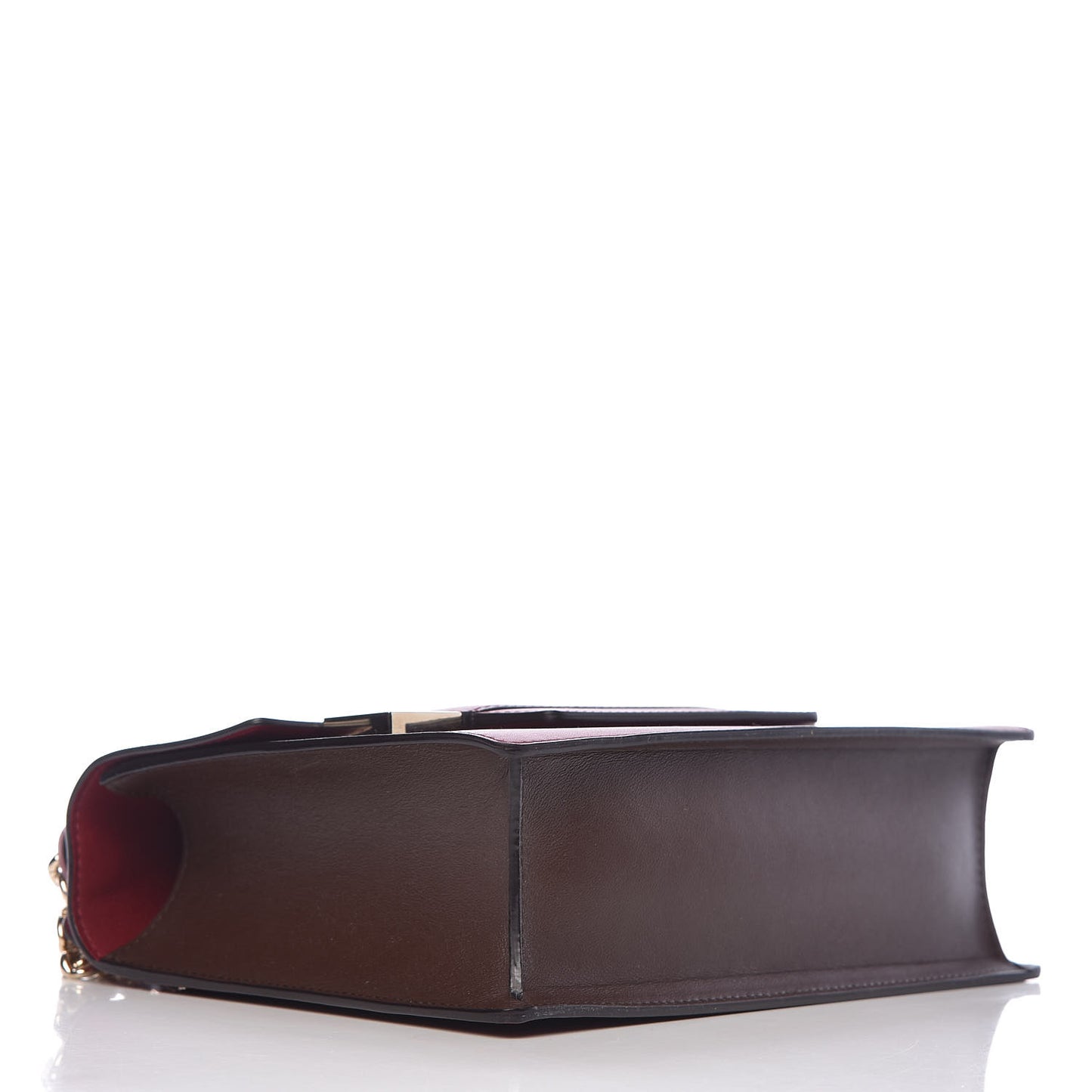 Calfskin Madame Chaine Bag Burgundy